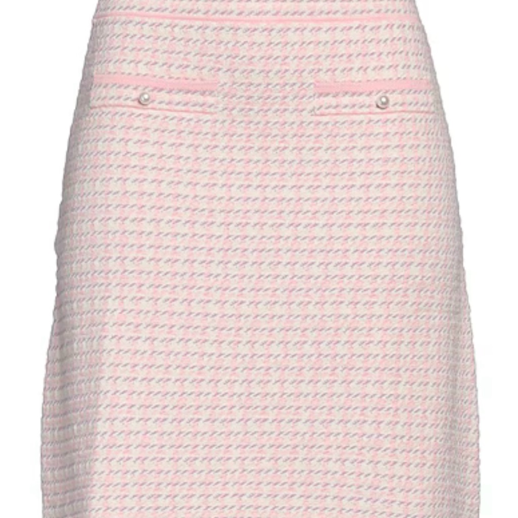 Sandro Elegant Pink Tweed Pencil Skirt